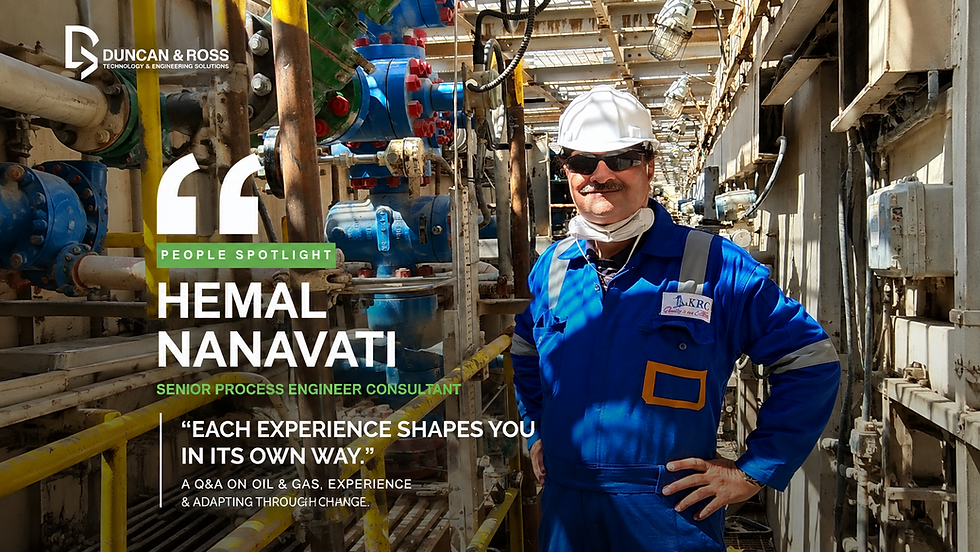 Hemal Nanavati, Senior Instrumentation Engineer, at an Oil & Gas facility