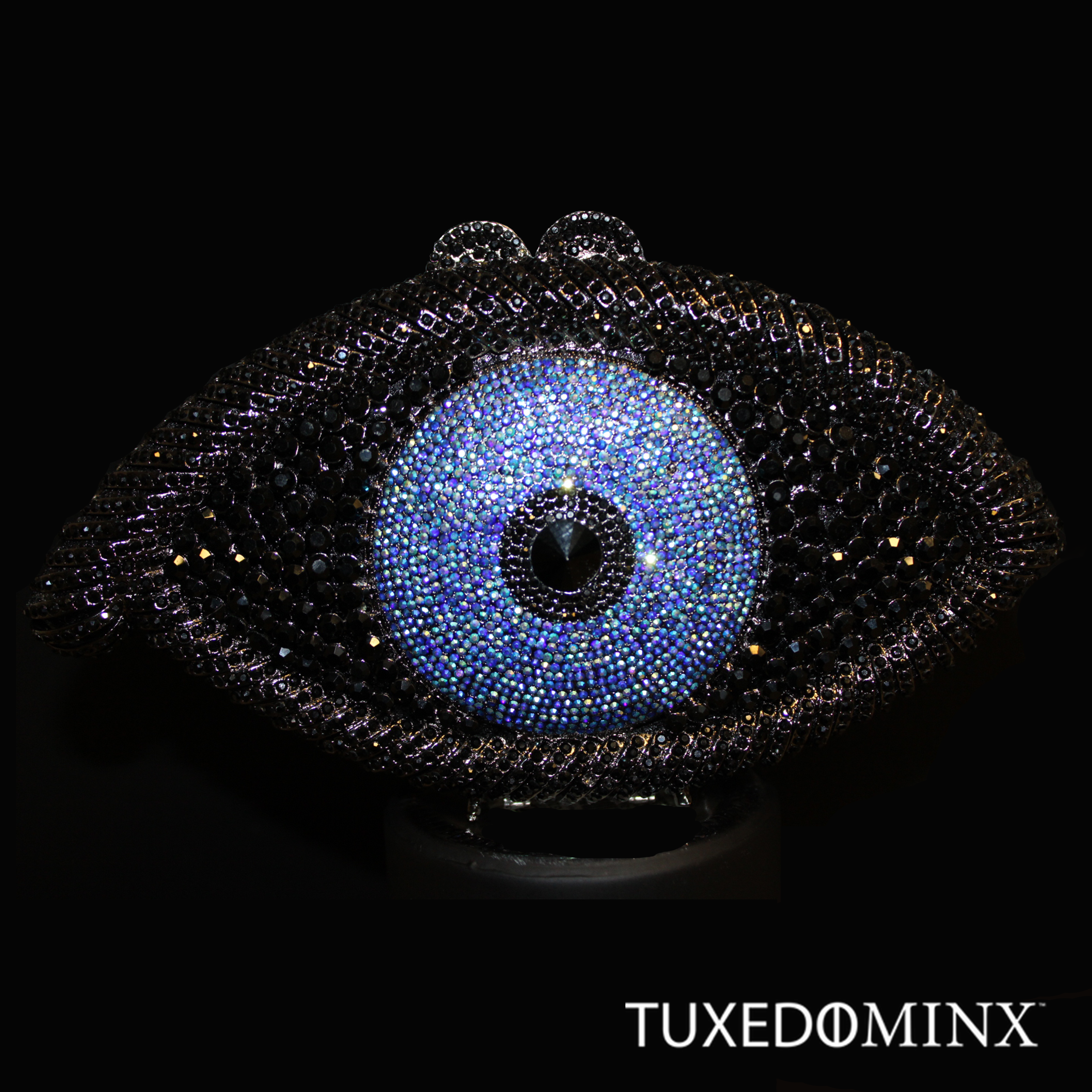 Black and Blue The Eye Diamond Clutch Handbag