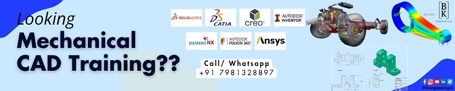 Best Mechanical CAD Training in HydBest Mechanical CAD Training in Hyderabad - Solidworks, CATIA, Creo, Ansys, Fusion 360 at BK Engineeringerabad - Solidworks, CATIA, Creo, Ansys, Fusion 360 at BK Engineering