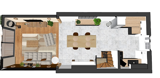 Plan 3D texturé de l'extension