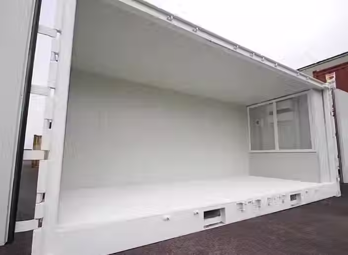 Thumbnail: 20ft Converted White Shipping Container Office – Modern Portable Workspace