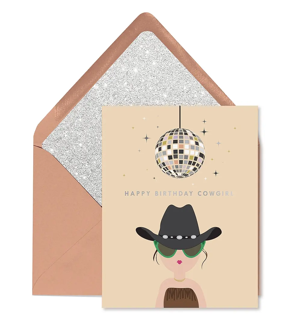 Cowgirl Birthday Card - Ginger P. Designs
