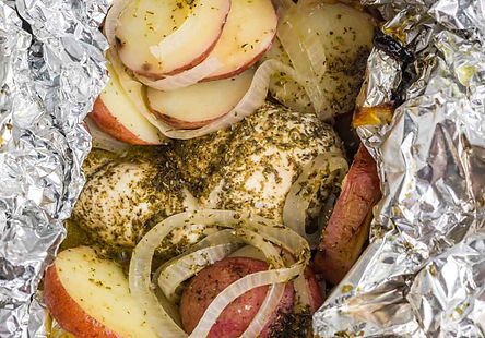 Honey Garlic Chicken Potato Foil Packets