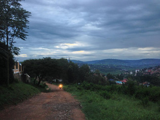 Cinematographer Nicklas Karpaty on a shoot in Kigali, Rwanda