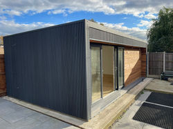 7m x 4m Vertically Slatted Composite with Cedar Inlay