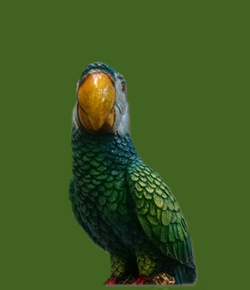 Pintura en Yeso Loro _Verde