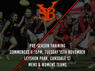 Pre-Season Commences!
