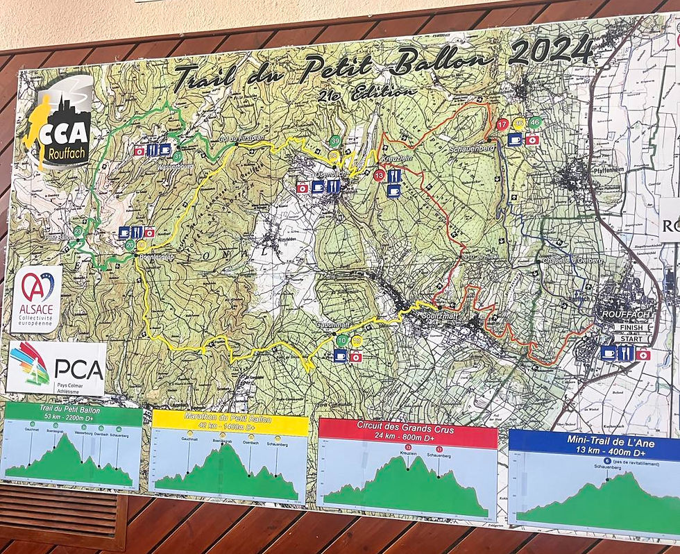 Carte du tracé de la course