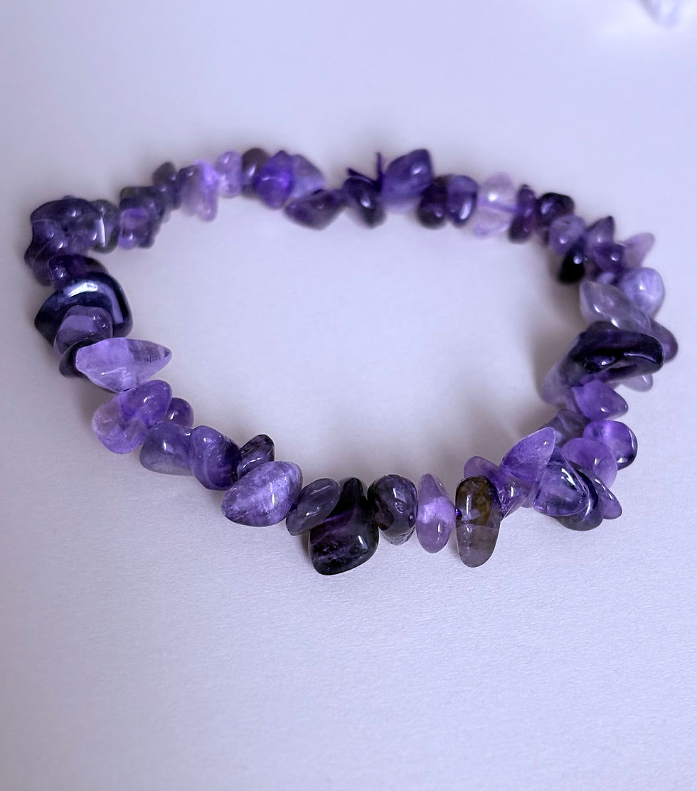 Thumbnail: Amythest Crystal Chip bracelet  