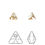 Thumbnail: Swarovski, 8mm  triangle  pendant - 3 option