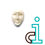 Thumbnail: Smaller Bali Elongated face #21- hand carved