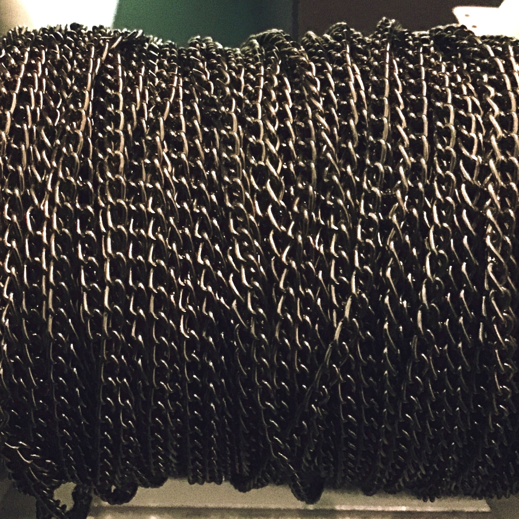 4mm X 3mm chain - gunmetal silver