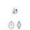 Thumbnail: Swarovski® crystals, 8mm x 6mm teardrop pendant - 6 option