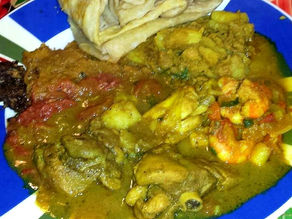 Roti & Curry chicken by Jasmine Marchong