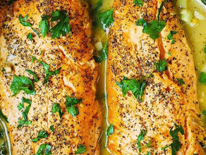 Trout with Garlic Lemon Butter Herb Sauce