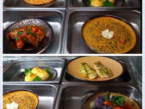 Wedding Tasting: Potatoes cheesy corquettes, Pan steamed herbed fish, Coconut pigeon peas, ...