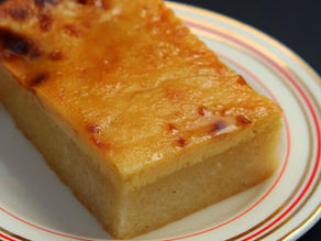 Cassava Cake with Custard Topping