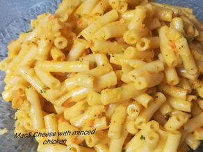 Mac &Cheese with minced Chicken