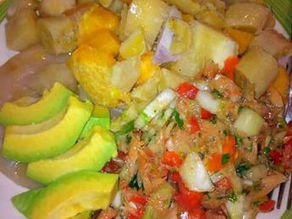 Trini throw down saltfish, Provision & Avocado