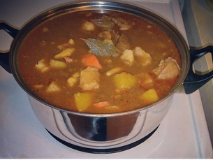 Pigeon peas and cow heel soup