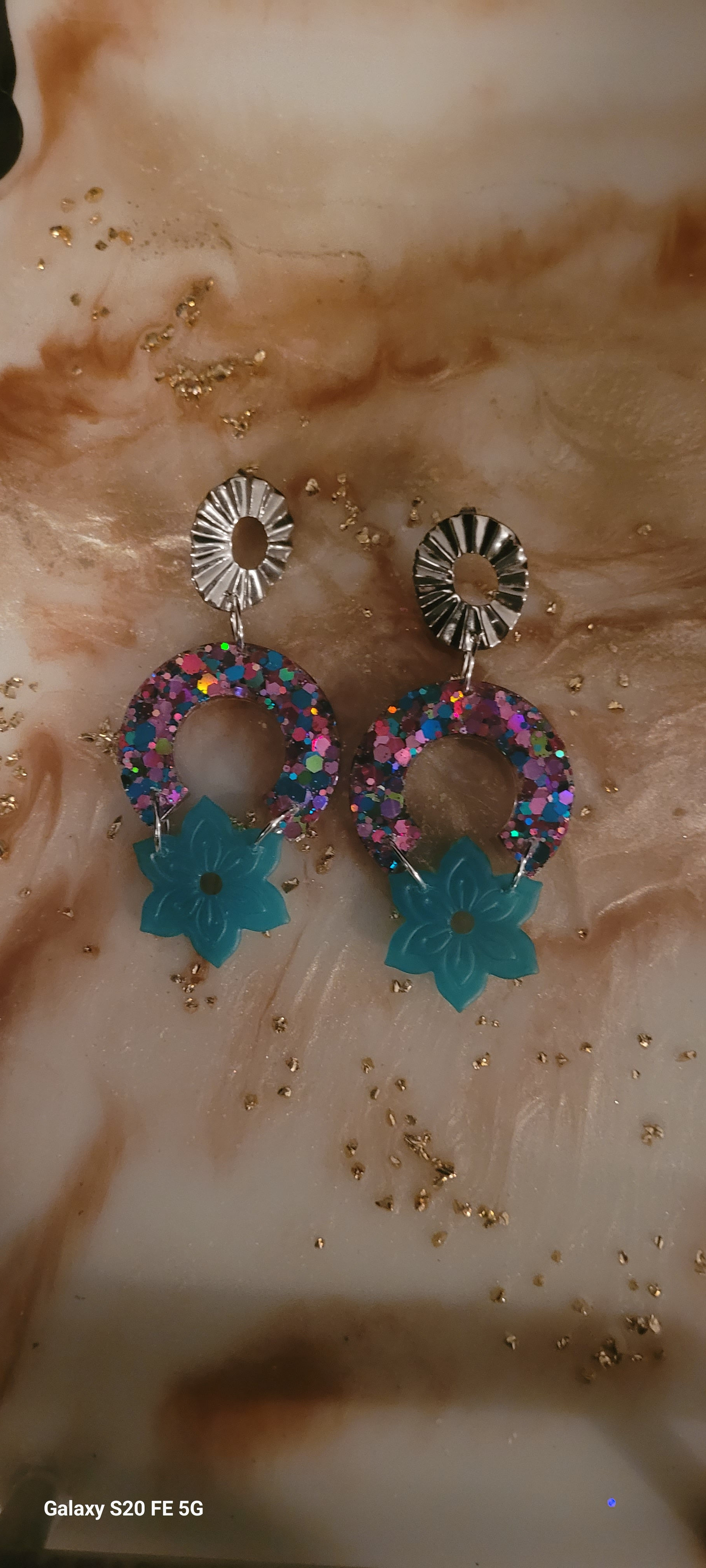 Boucles Pendantes Bleu
