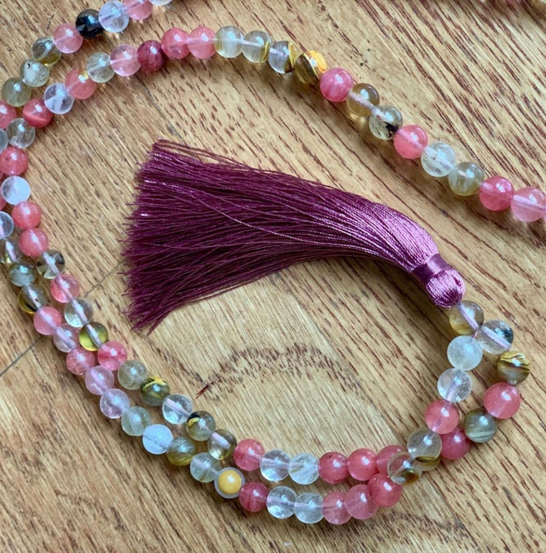 Watermelon Agate Mala