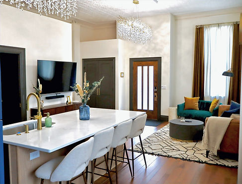 Apartment A living/kitchen area