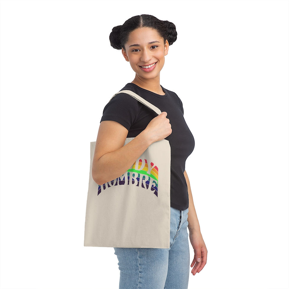 Thumbnail: Howdy Hombre Rainbow Canvas Tote Bag