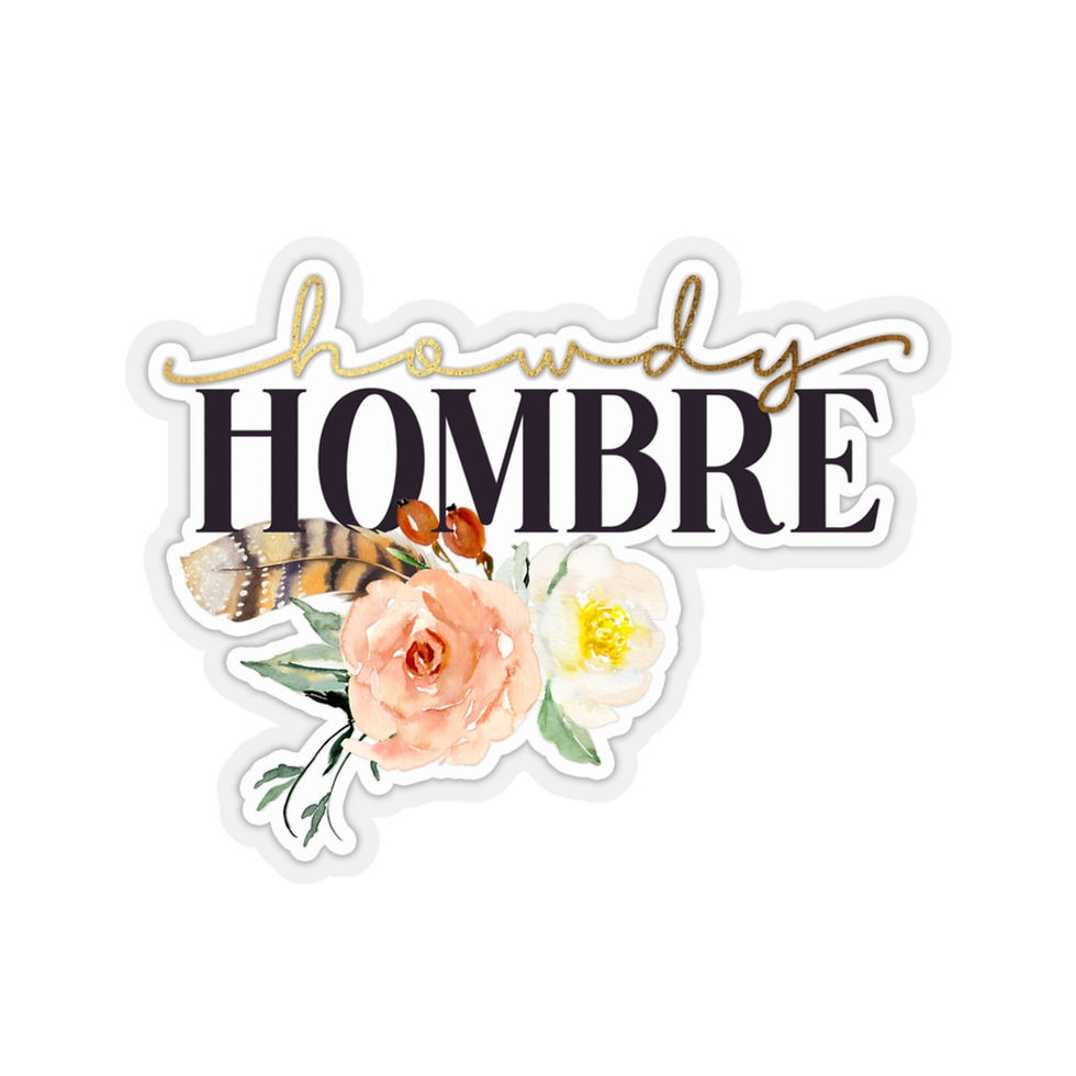 Thumbnail: Howdy Hombre Splatter Kiss-Cut Stickers