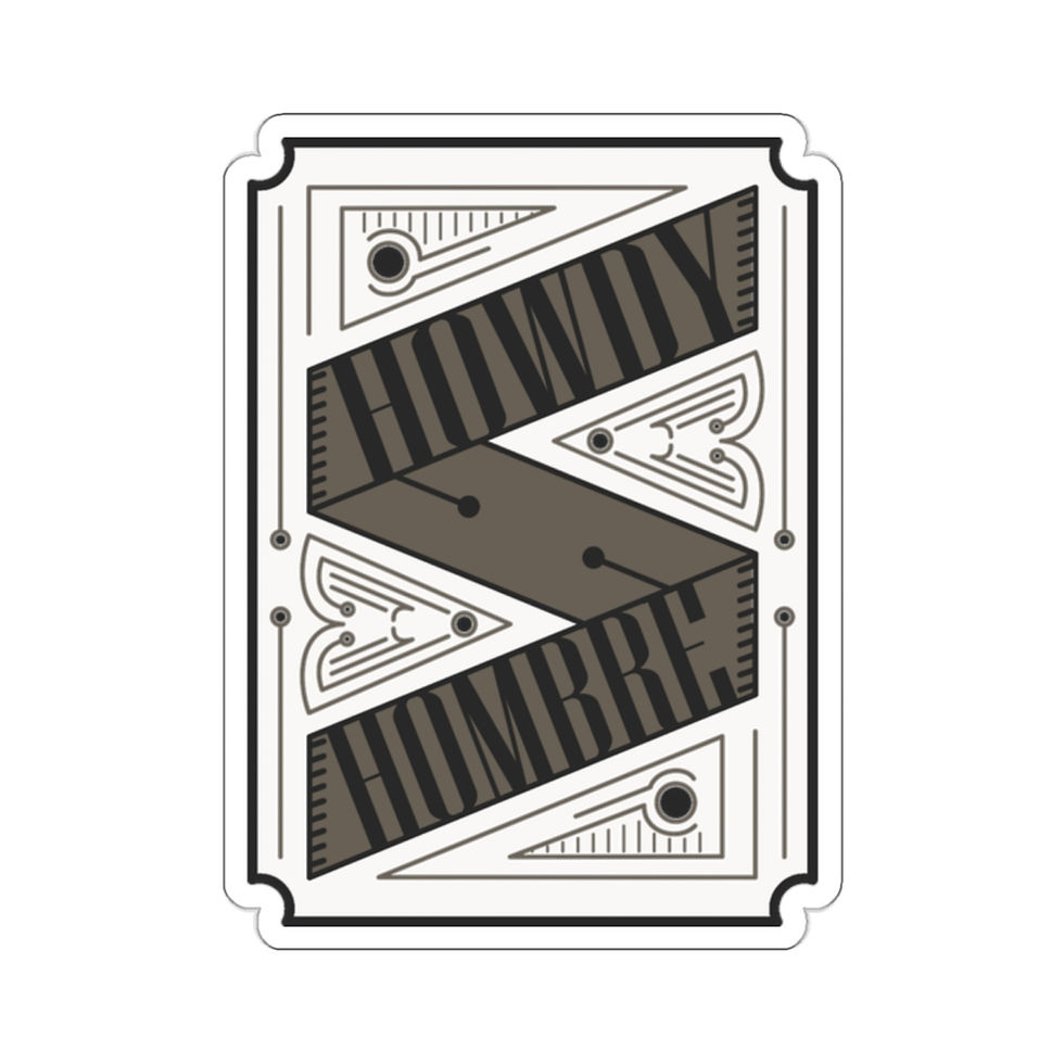 Thumbnail: Howdy Hombre Stacked Western Kiss-Cut Stickers