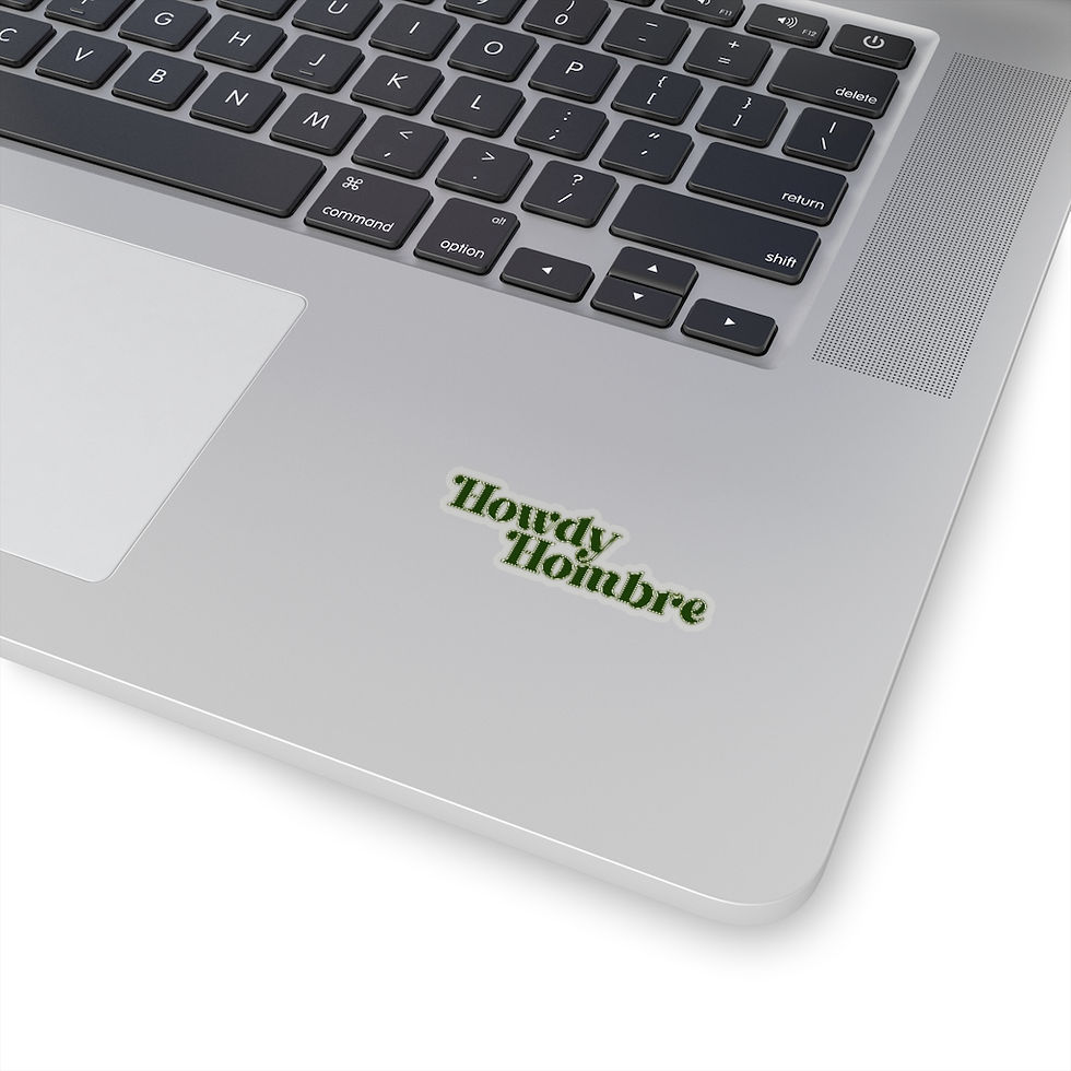 Thumbnail: Howdy Hombre Green Kiss-Cut Stickers