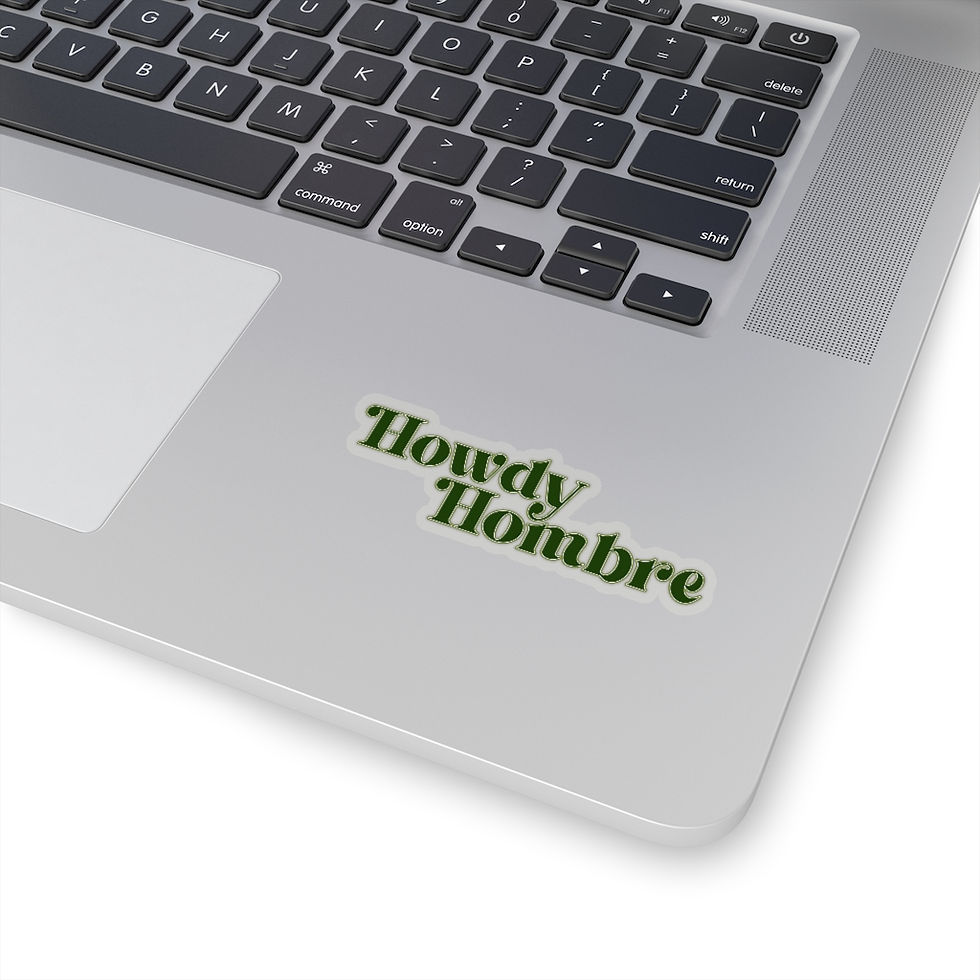 Thumbnail: Howdy Hombre Green Kiss-Cut Stickers