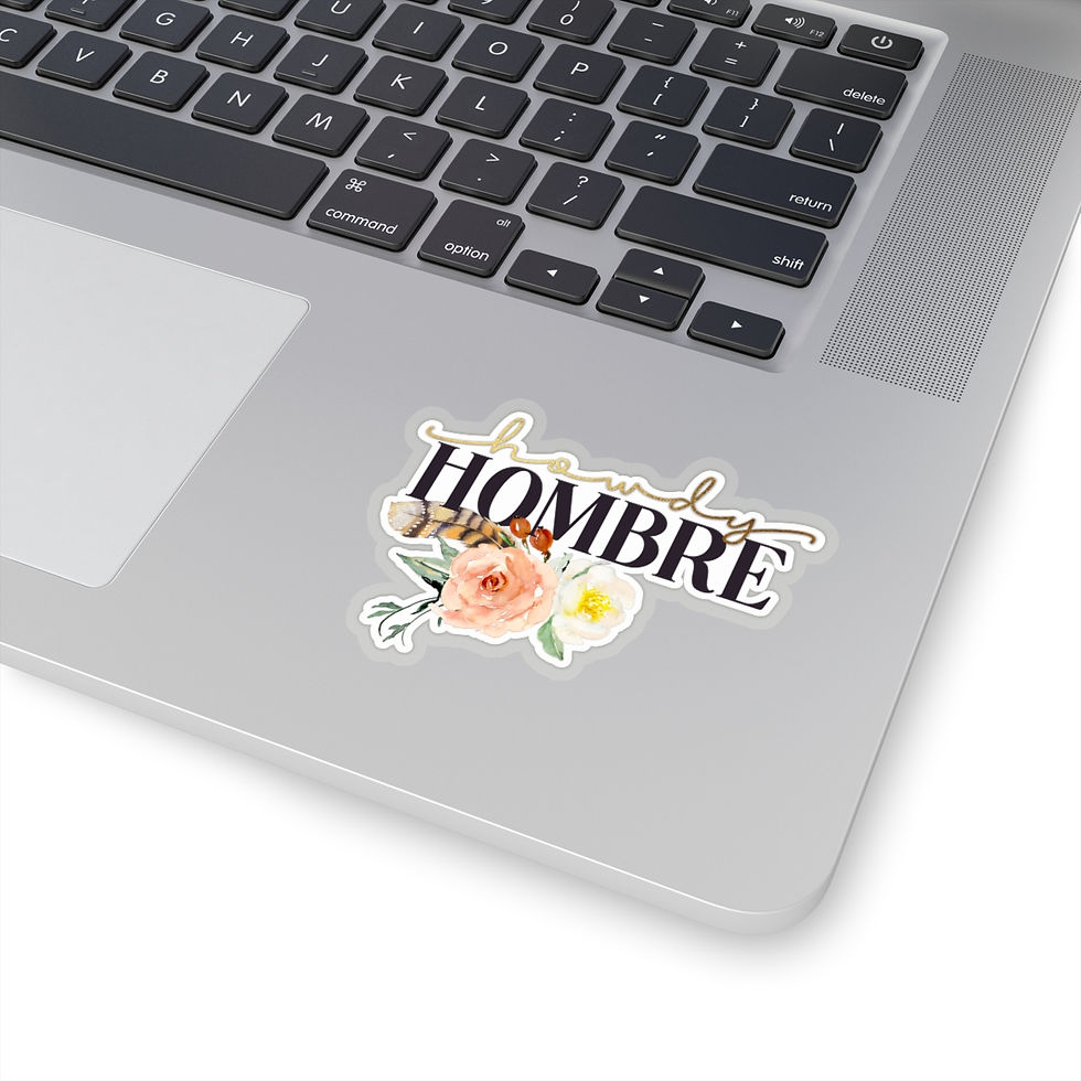 Thumbnail: Howdy Hombre Splatter Kiss-Cut Stickers