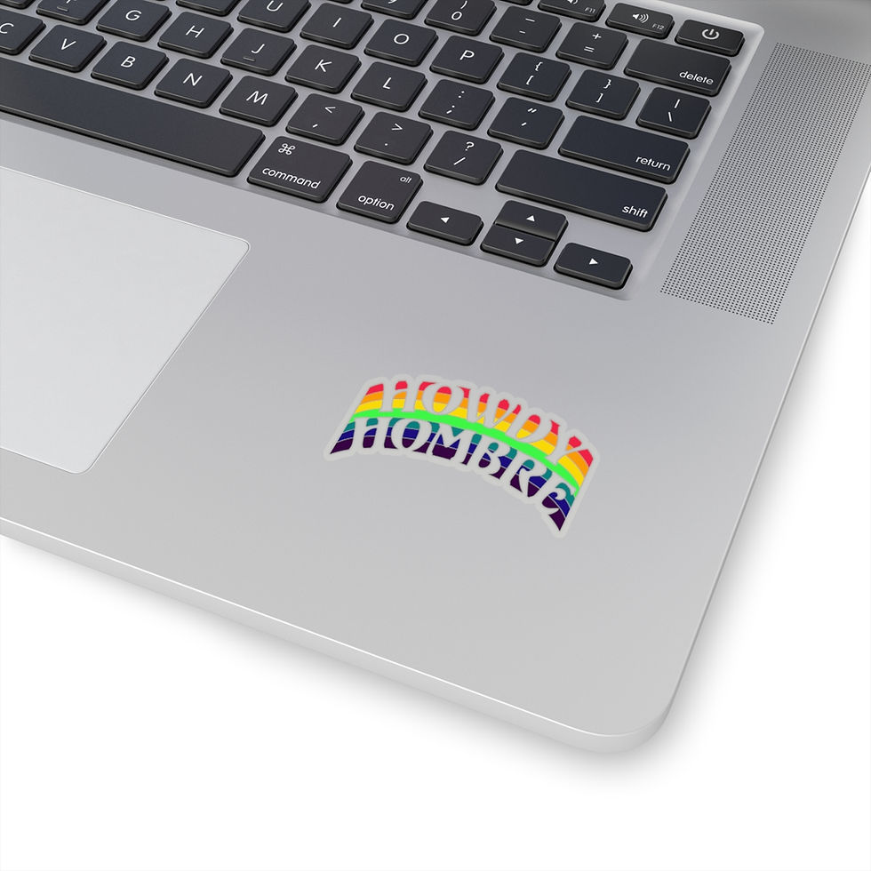 Thumbnail: Howdy Hombre Rainbow Kiss-Cut Stickers