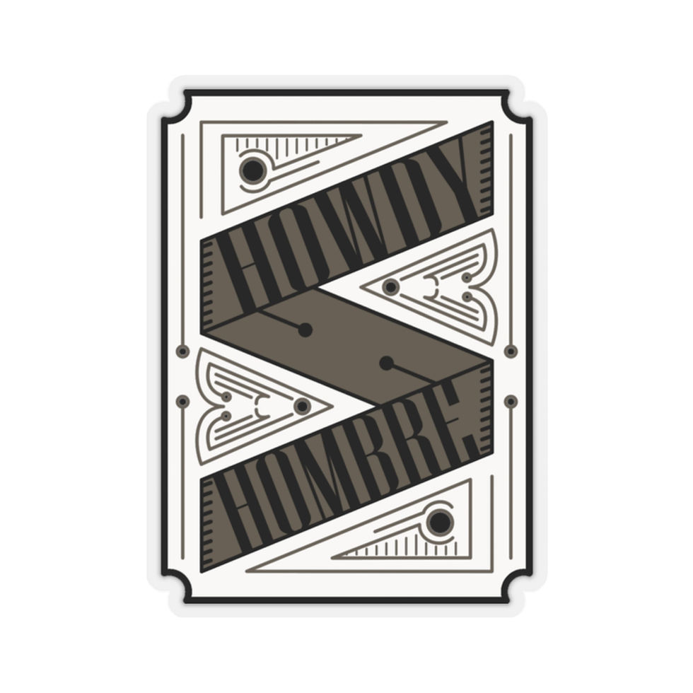 Thumbnail: Howdy Hombre Stacked Western Kiss-Cut Stickers