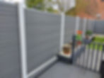 5ft tall grey composite fence panels