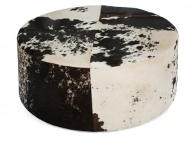 Cowhide ottoman