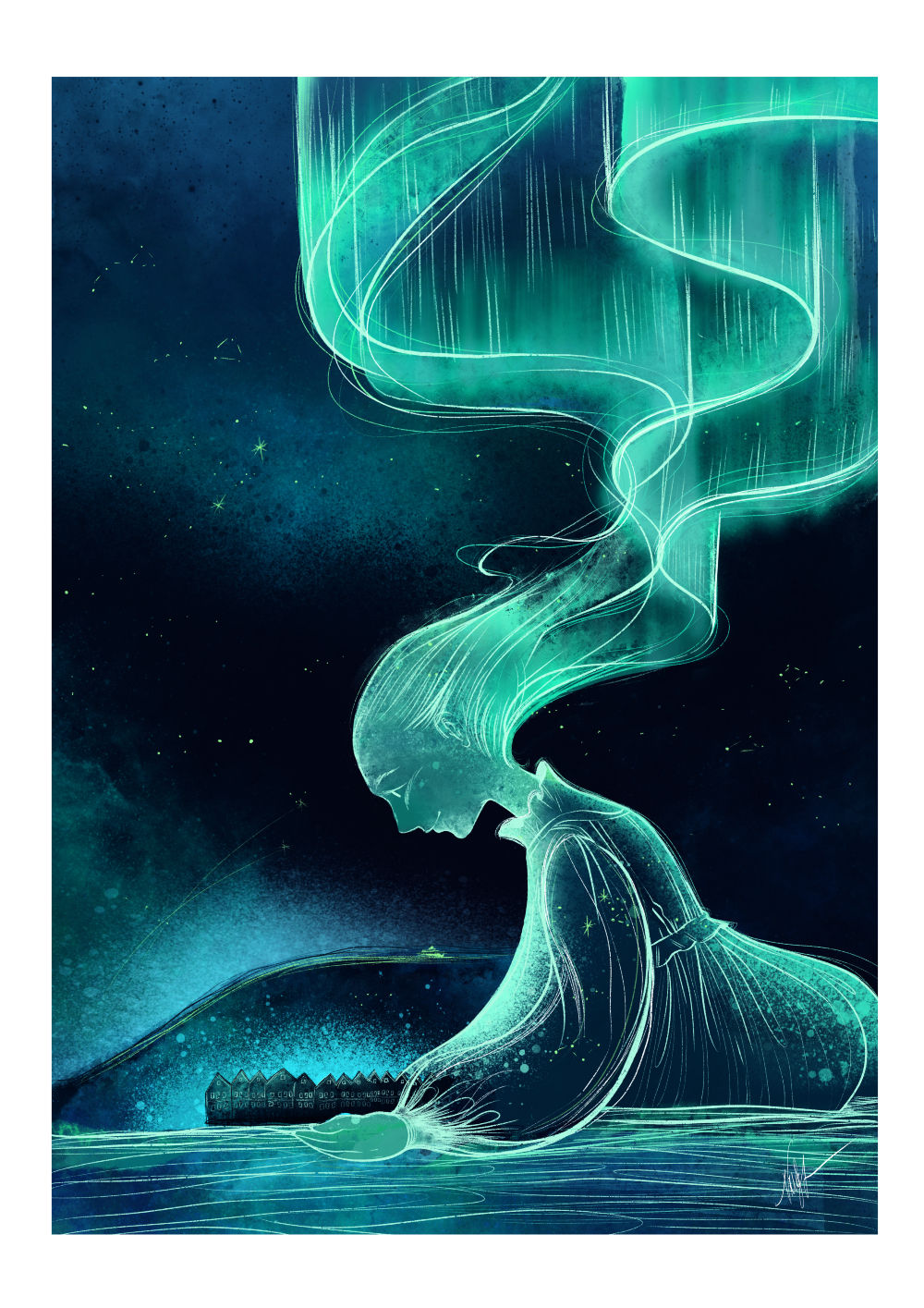 Northern lights girl