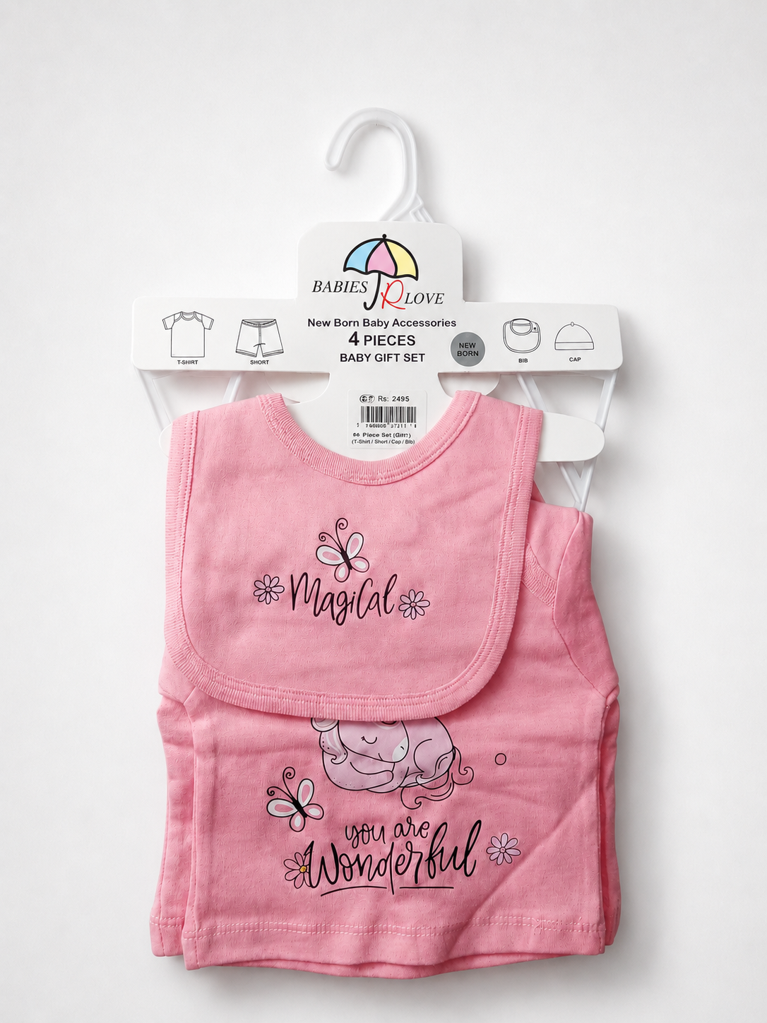 Pink Newborn Baby Gift Set – 4 Pieces