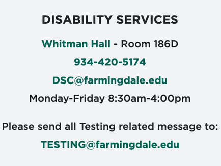 Upcoming events at the disability service center on campus