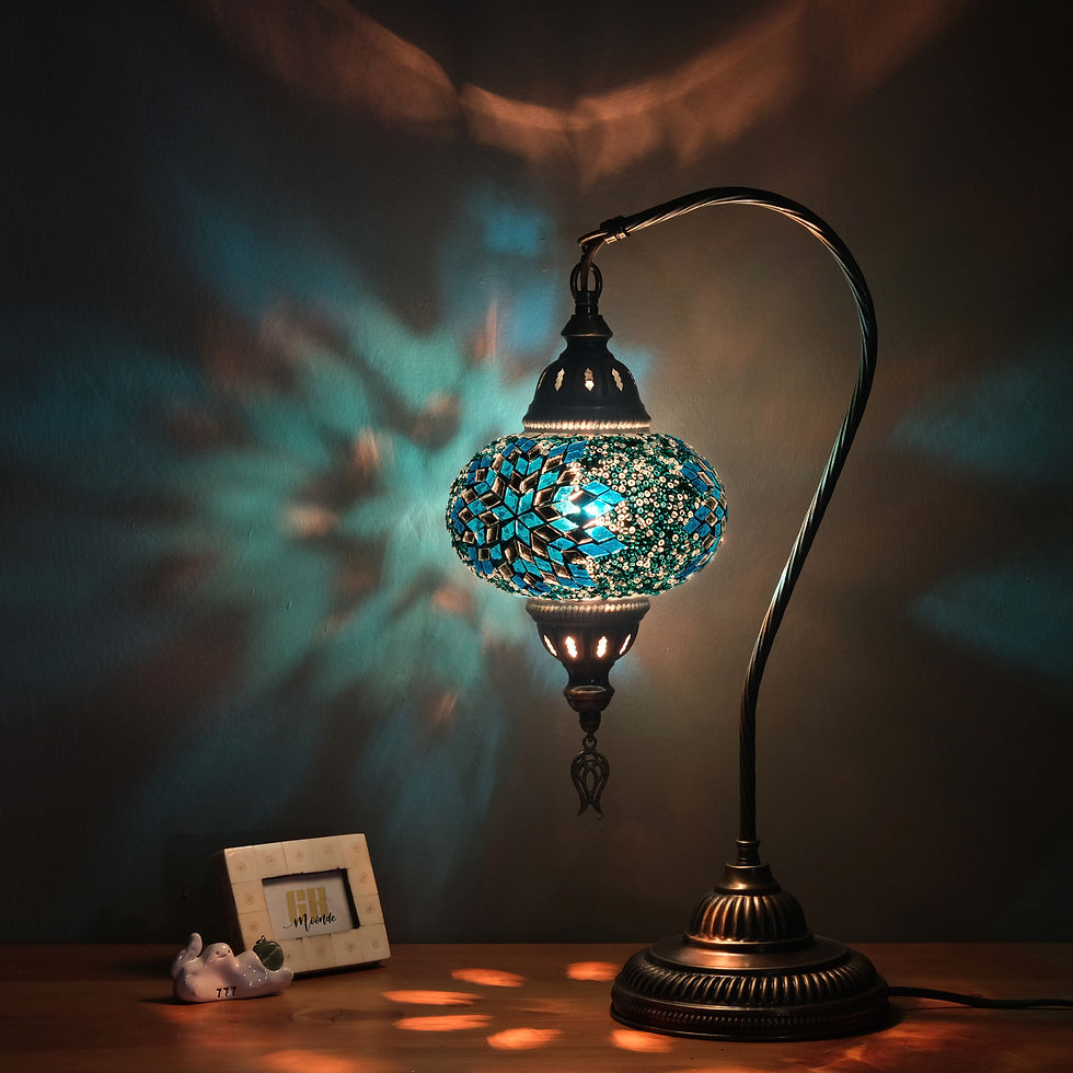 Thumbnail: Traditional Turkey Lighting, Turkish Mosaic Lamp, Moroccan Desk Lamp