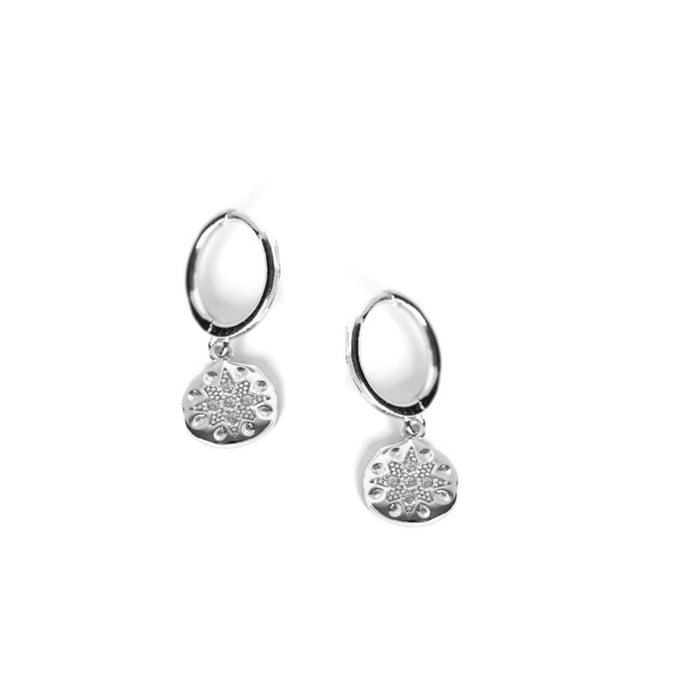 Thumbnail: S925 North Star Disc Earrings