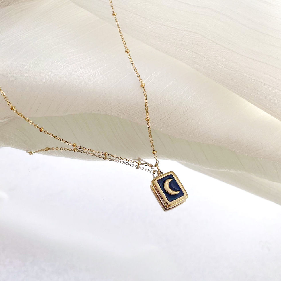Thumbnail: 316L - 18k Gold Plated Moon Necklace