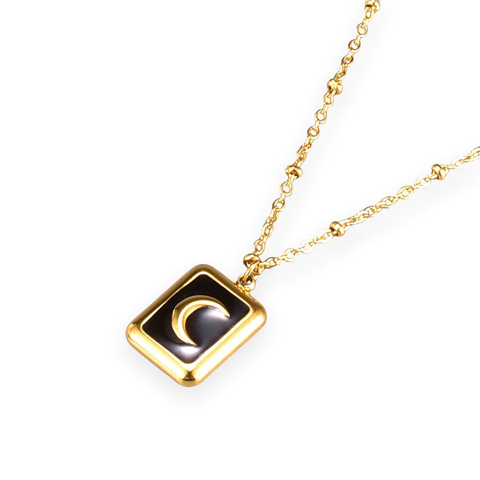 Thumbnail: 316L - 18k Gold Plated Moon Necklace