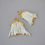 Thumbnail: 18K Gold PVD Plated- White Beaded Tassel Earring