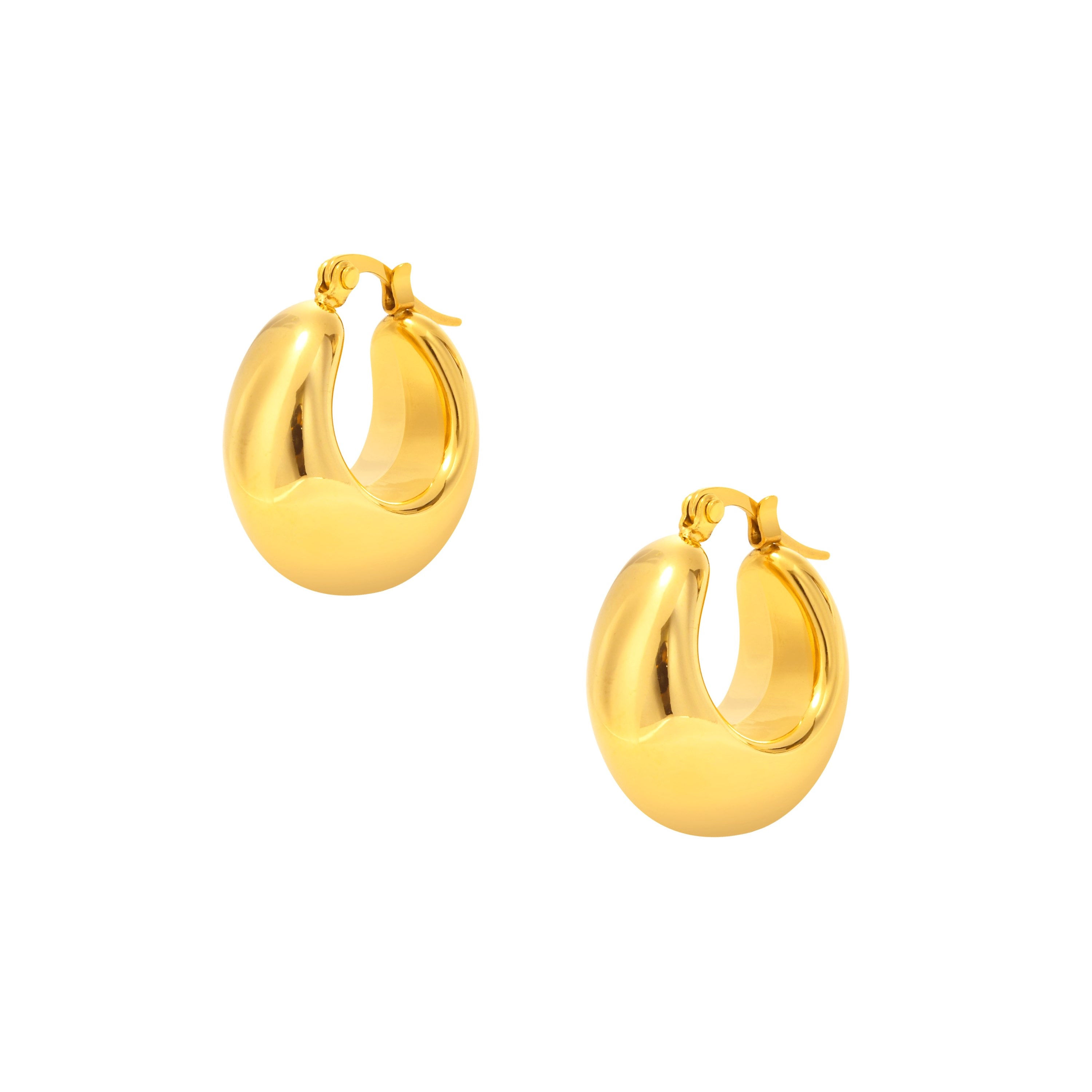 Copy of 316L - 18k Gold Plated Bold Hoop Earrings 