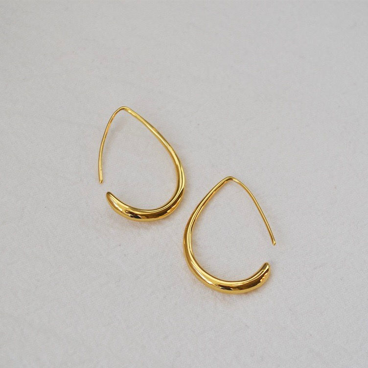 Thumbnail: 18K Gold PVD Plated- Drop Earrings 