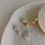 Thumbnail: Pearl Front & Back Stud Earring- S925 Post