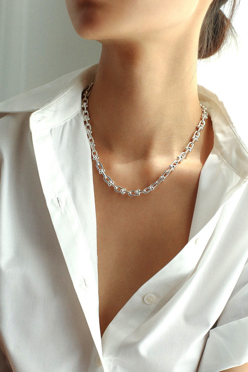 Thumbnail: 18K Gold PVD Plated- U Link Chocker