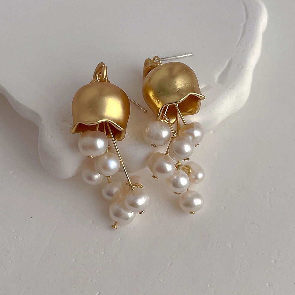 Thumbnail: Bell Freshwater Pearl Drop Earring- S925 Post
